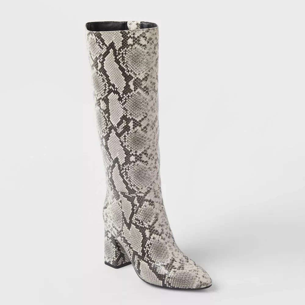 Women's A New Day Evangeline Knee High Boots Cream Size 9.5 New With Tags